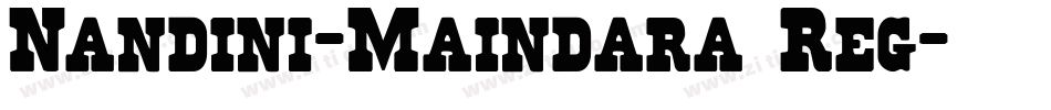 Nandini-Maindara Reg字体转换
